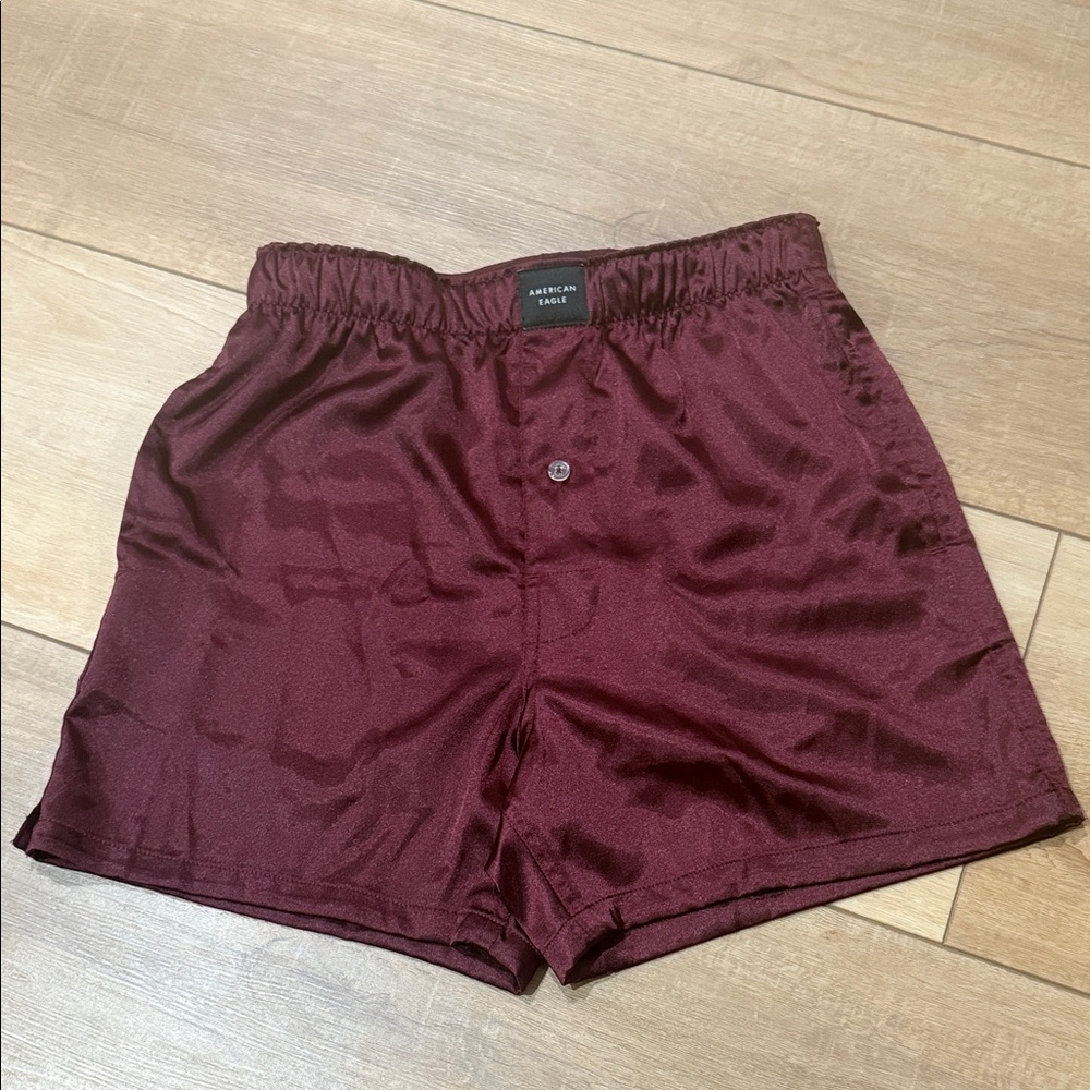 American Eagle Outfitters Burgundy Satin Boxers